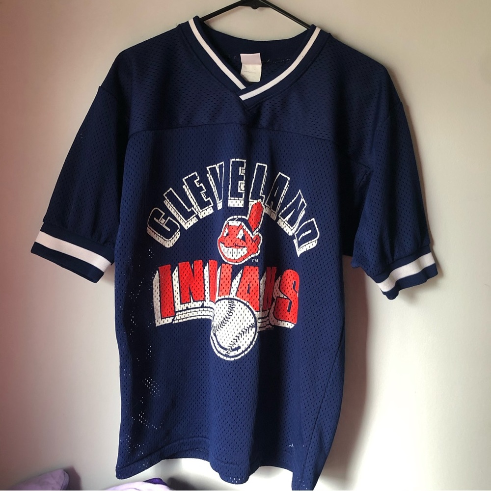 Vintage Logo 7 Cleveland Indians Jersey